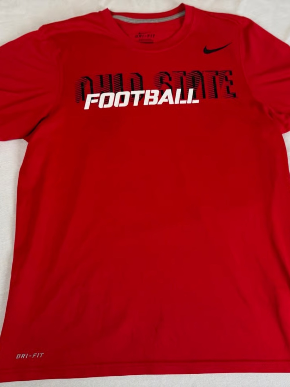 Men's Nike Dri-Fit Ohio State Football Athletic Shirt Size Small - Red